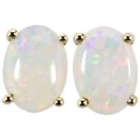 7E. White Opal Earrings